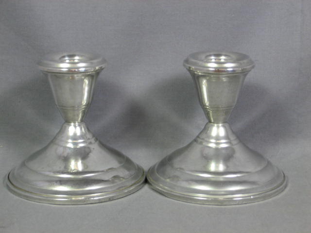 Weighted Sterling Silver Salt Shakers Candleholders + 1