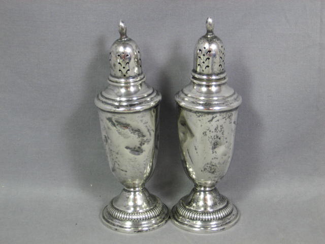Weighted Sterling Silver Salt Shakers Candleholders + 3