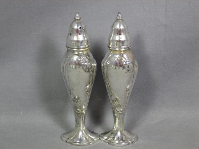 Weighted Sterling Silver Salt Shakers Candleholders + 5