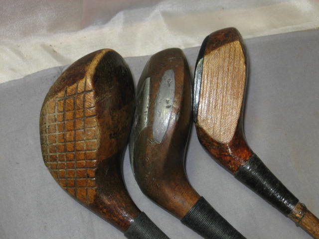Vintage Wood Shaft Golf Club Set Robert Condie Putter + 2