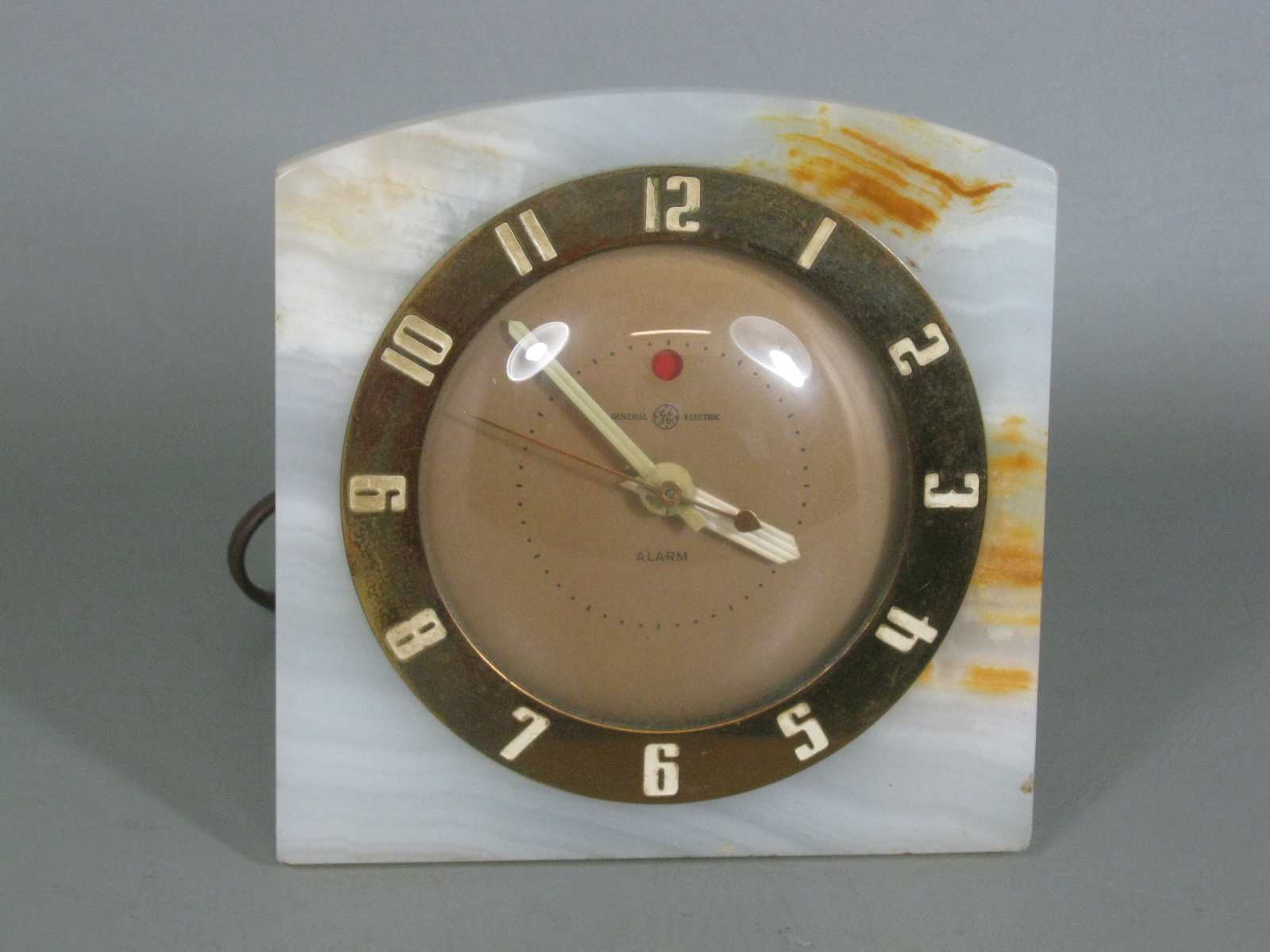 Vtg 1930s General Electric GE Onyx Art Deco Telechron Alarm Clock Model 7H104 NR