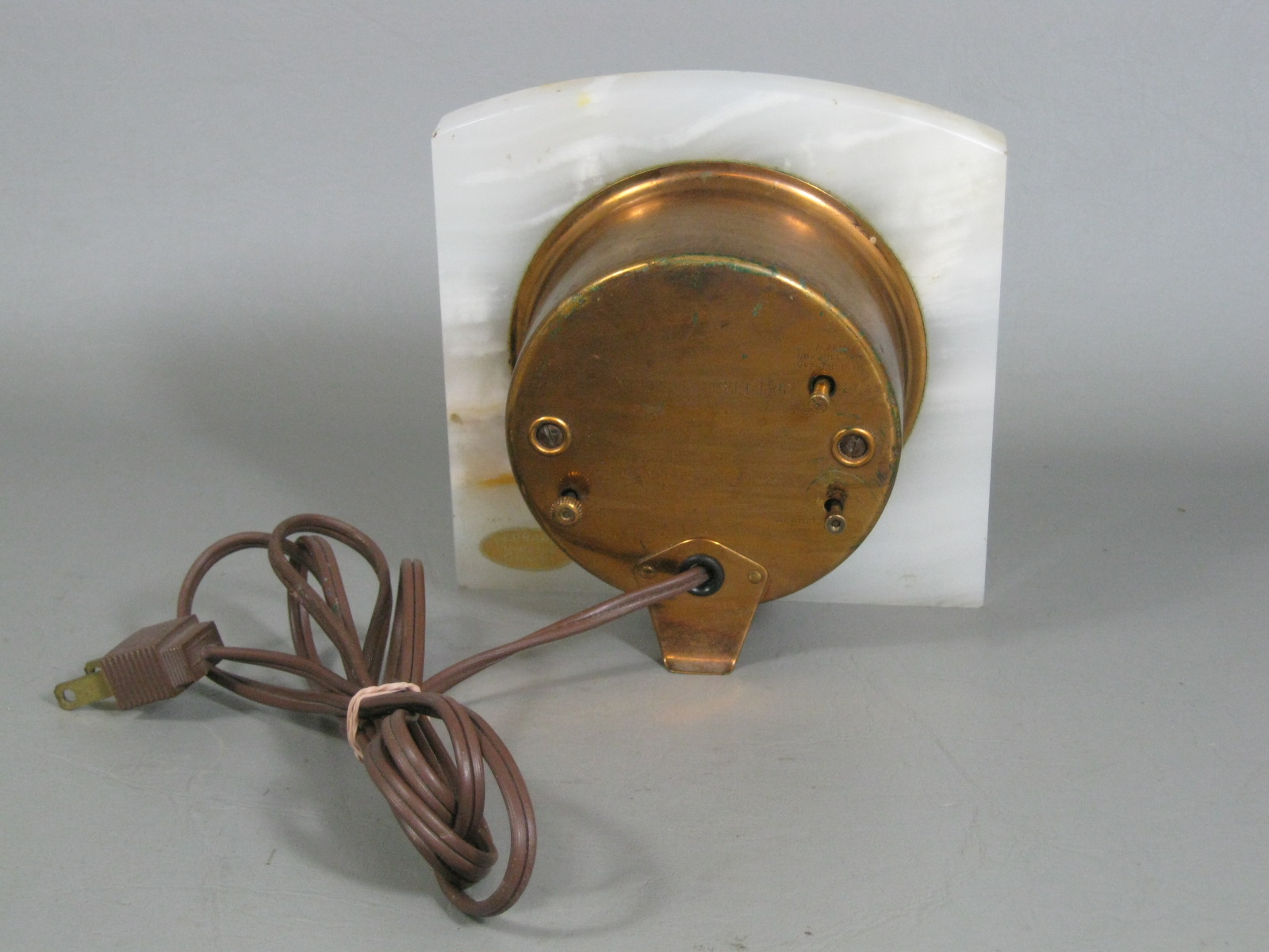 Vtg 1930s General Electric GE Onyx Art Deco Telechron Alarm Clock Model 7H104 NR 4