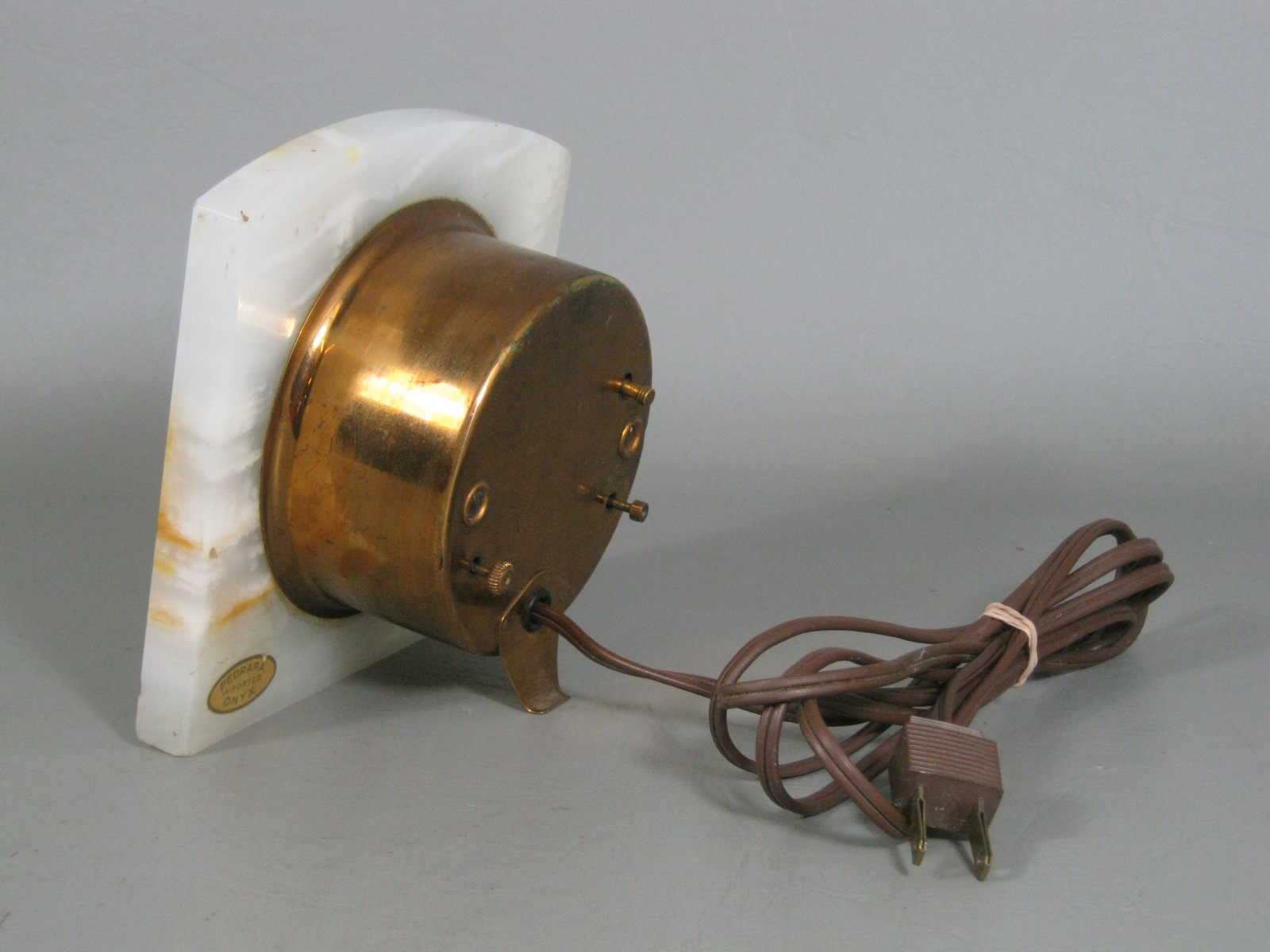 Vtg 1930s General Electric GE Onyx Art Deco Telechron Alarm Clock Model 7H104 NR 5