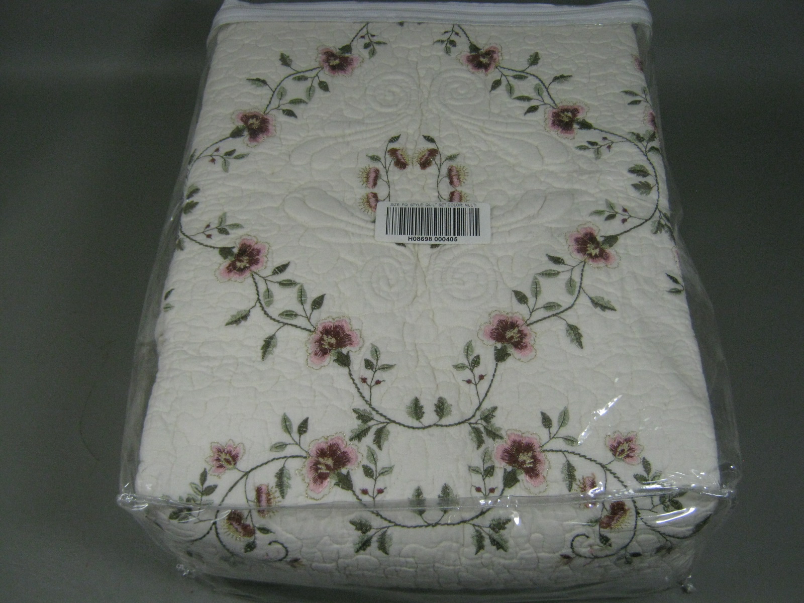 NEW Kathleen Field Handcrafted Quilt w/2 Shams + 3 Pillows Set Full/Queen QVC NR 3