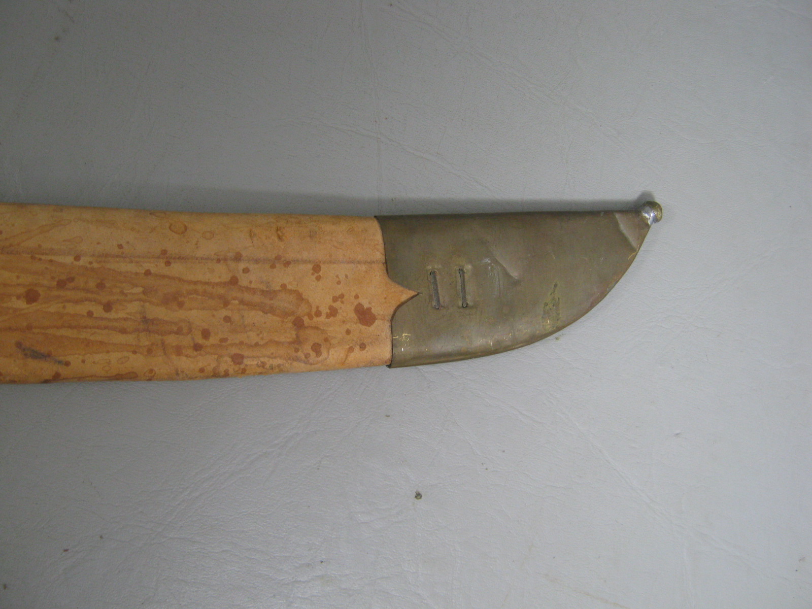 Vtg M1941 Klewang Milsco USMC USN Cutlass Sword Wooden Handle Leather Scabbard 13