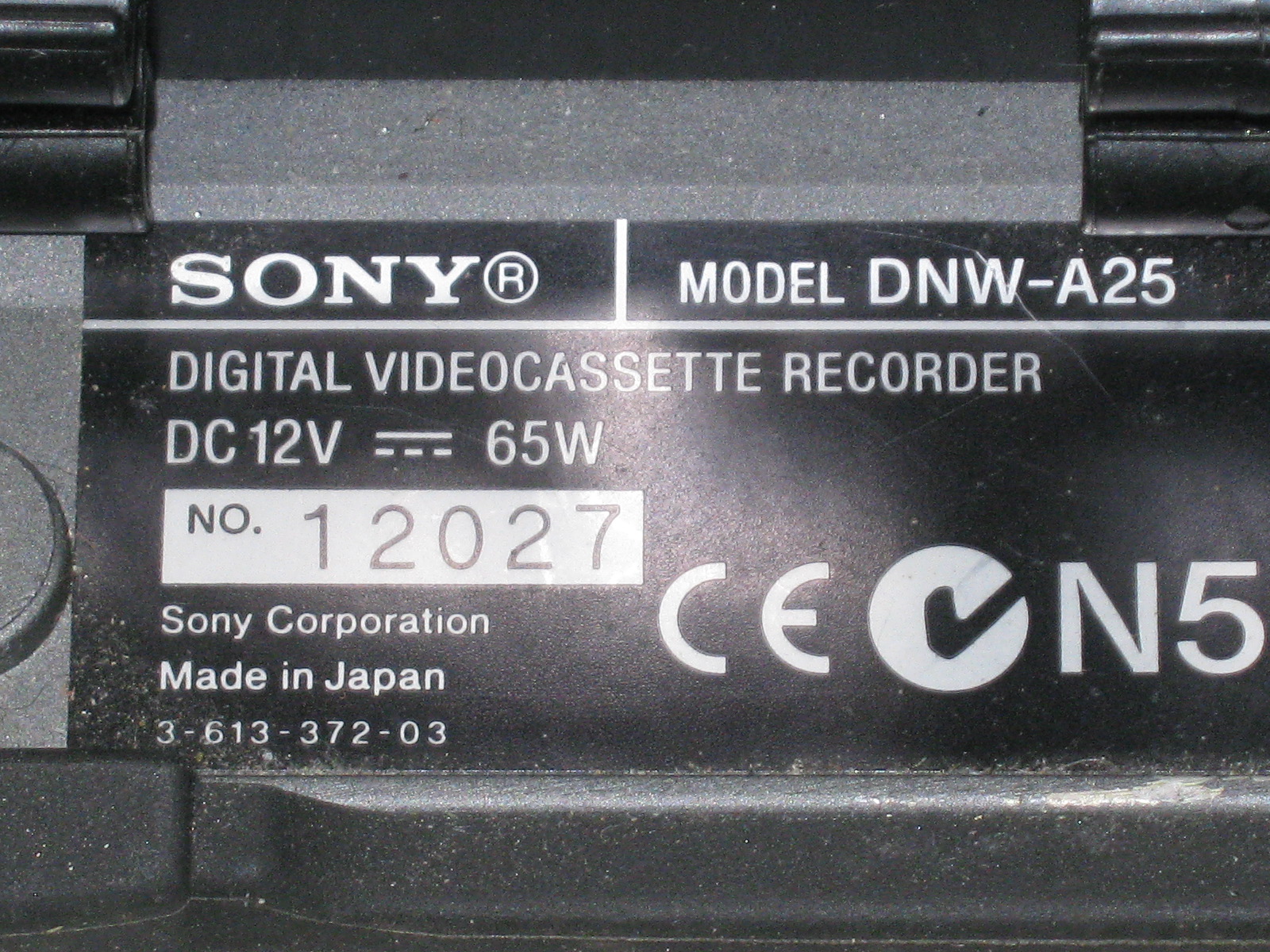 Sony DNW-A25 Betacam SX Digital Edit VTR Player Recorder Deck W/ Porta Brace Bag 6