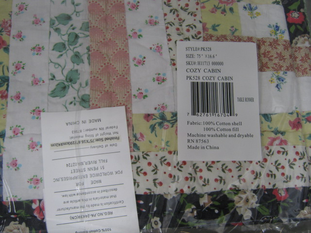 Large New Quilts Throws Shams Lot Table Runners Amish Floral QVC Hand Crafted NR 10