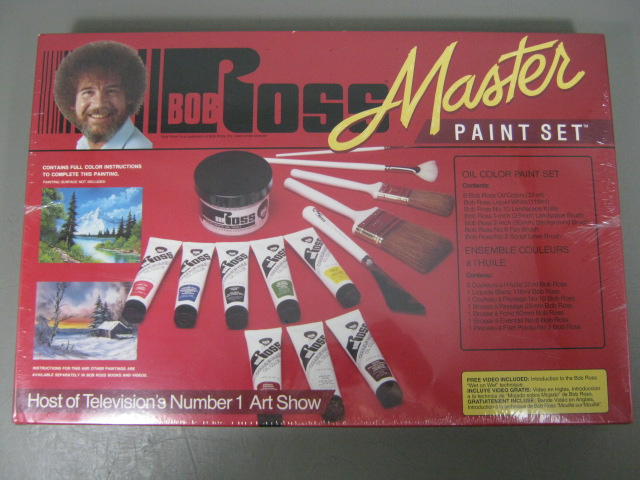 New Sealed Bob Ross Master Paint Set Paints Brushes Video Art Supplies Oil Color