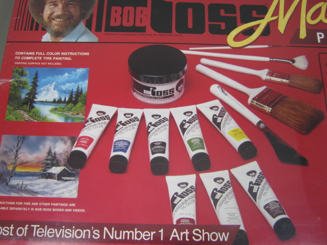 New Sealed Bob Ross Master Paint Set Paints Brushes Video Art Supplies Oil Color 2