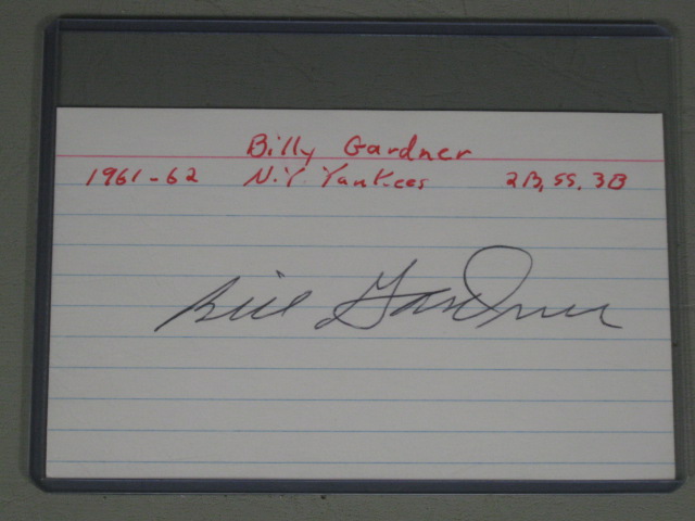 135 Signed MLB Baseball Index Card Lot NY Yankees Negro League GPBL 1930s-1990s 4