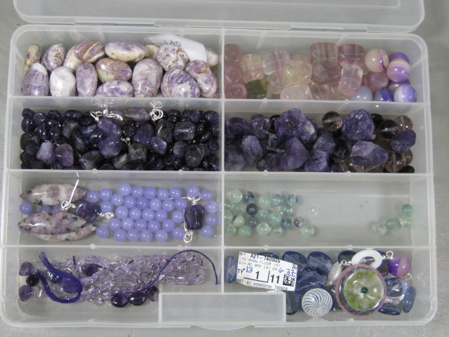 Jewelry Making Supplies Bead Lot Amethyst Sodalite Pyrite Lava Gemstone 9lbs NR! 6