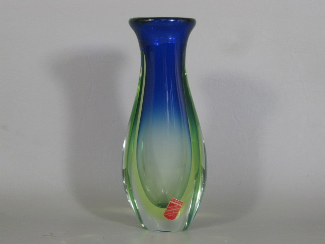 Vtg 1958 Seguso Murano Mid Century Modern Art Glass Vase Brussels Worlds Fair NR