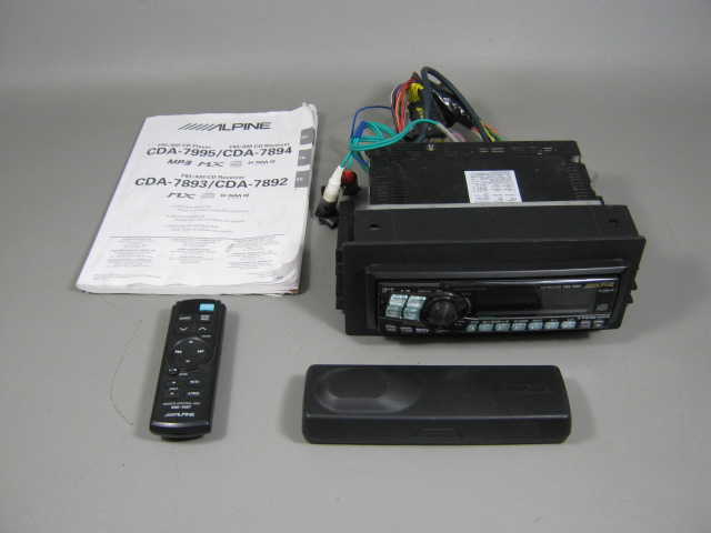 Alpine CDA-7894 CD MP3 In Dash Car Stereo Tuner Receiver W/ Remote Manual Cables
