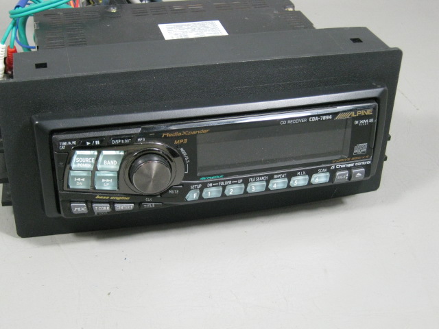 Alpine CDA-7894 CD MP3 In Dash Car Stereo Tuner Receiver W/ Remote Manual Cables 1