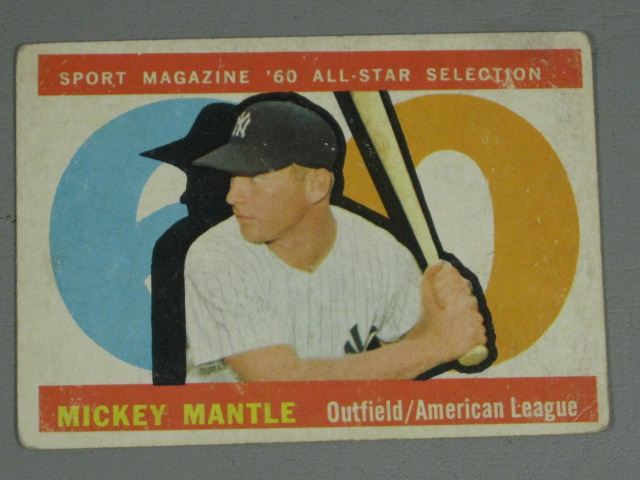 7 Vtg Mickey Mantle NY Yankees Baseball Cards Lot Topps 487 563 300 150 50 NR! 3