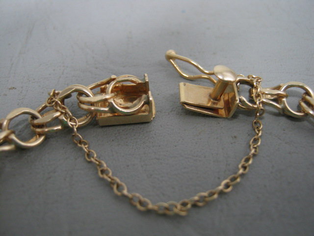 Vtg 14K Gold Charm Bracelet Shoes OES Order Of The Eastern Star + Pins 1.23oz NR 2