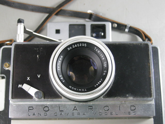 Polaroid 180 Land Instant Film Camera Tominon 1:4.5 f=114mm Lens + Cold Clip 193 3