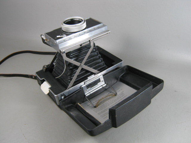 Polaroid 180 Land Instant Film Camera Tominon 1:4.5 f=114mm Lens + Cold Clip 193 5