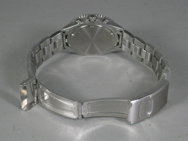 Seiko 7T92-0CF0 Mens Triple Chronograph Watch Wristwatch 100M Stainless Steel NR 5