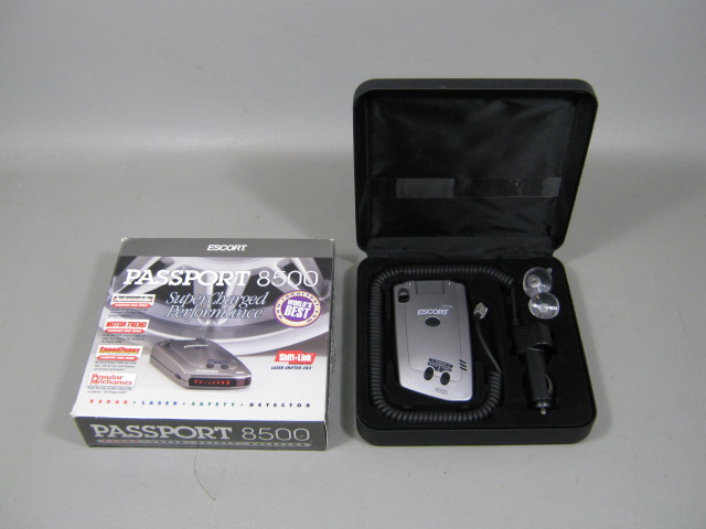 Escort Passport 8500 Radar Laser Safety Detector W/ Red Display Hard Case + Box