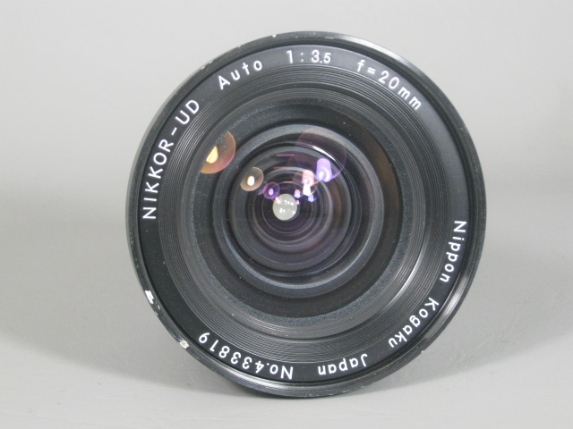 Nikon Nikkor-UD Auto 20mm F/3.5 Nippon Kogaku Non-AI Wide Angle Lens NO RES! 1