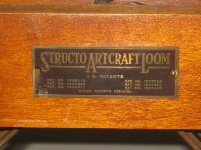 Vtg Antique Structo Artcraft Wooden 4 Harness Table Top Textile Weaving Loom +NR 2