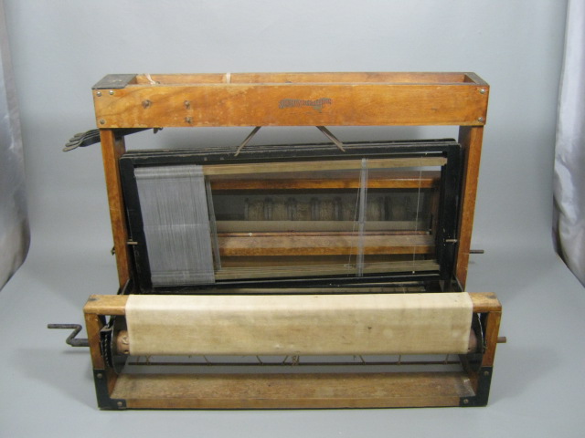 Vtg Antique Structo Artcraft Wooden 4 Harness Table Top Textile Weaving Loom +NR 7