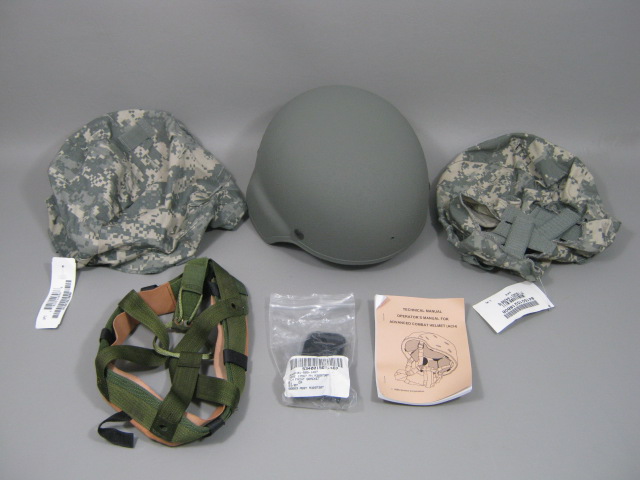New US Army GI Gentex ACH MICH Advanced Combat Helmet Kevlar Large Cover Bracket