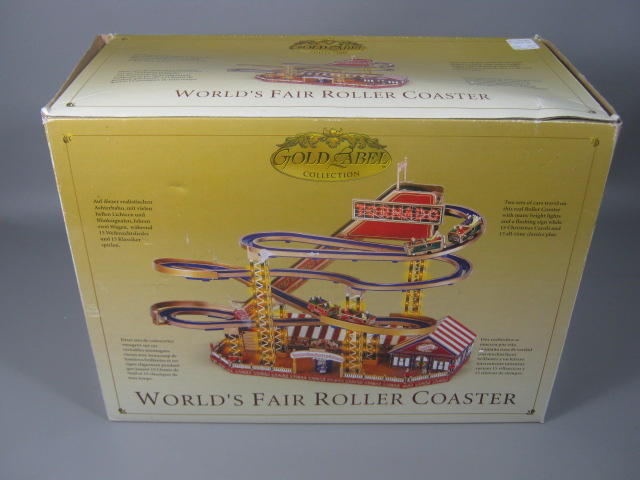 Gold Label Collection Mr Xmas Worlds Fair Roller Coaster Musical Lights In Box 14