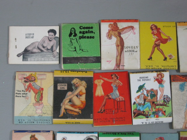 1000+/- Vtg Matchbook Match Book Covers Lot Collection Pinup Girls Nudes 10lb NR 6