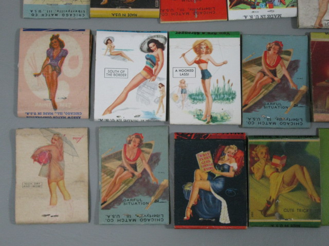 1000+/- Vtg Matchbook Match Book Covers Lot Collection Pinup Girls Nudes 10lb NR 9