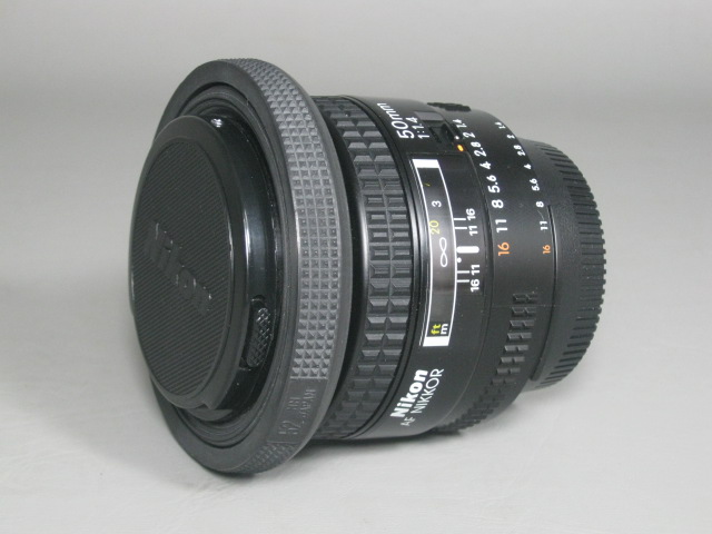 Nikon AF Nikkor 50mm f/1.4 Camera Lens w/L39 Filter & Sun Shield EXC++ Cond NR!