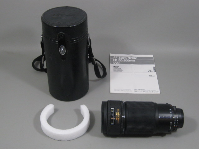 AF Nikon Zoom Nikkor ED 80-200mm f/2.8 Lens + CL-43 Case One Owner EXC+ Cond NR!