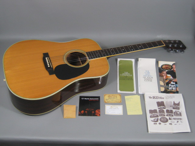 Vtg 1970s Martin D-35 Acoustic Guitar One Owner + Case + Receipt EXC++ NO RES! 1
