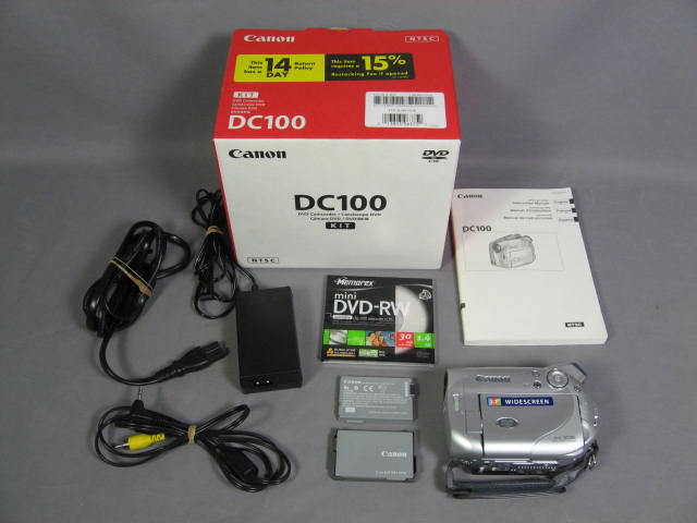 Canon DC100 DC 100 Mini DVD R/RW Digital Camcorder NR