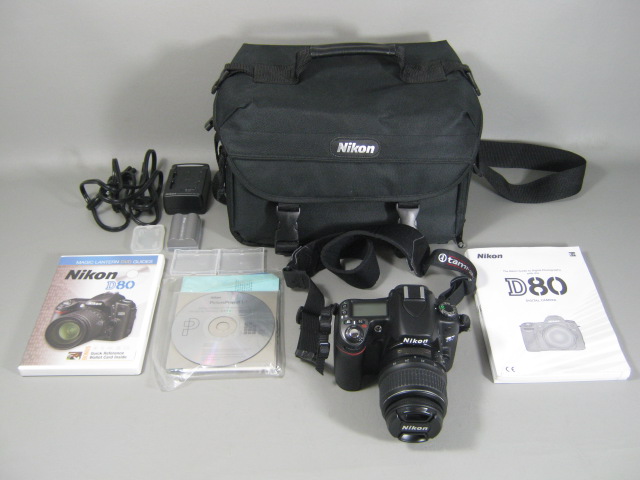 Nikon D80 DX AF-S Nikkor 18-55mm GII ED Zoom Lens +Case Bundle 1 Owner EX COND!