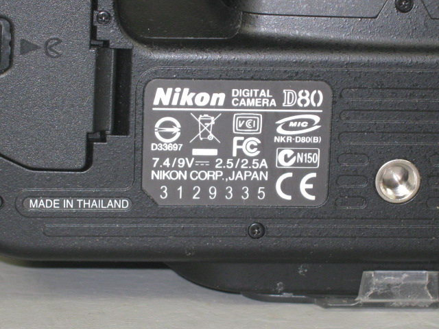 Nikon D80 DX AF-S Nikkor 18-55mm GII ED Zoom Lens +Case Bundle 1 Owner EX COND! 10