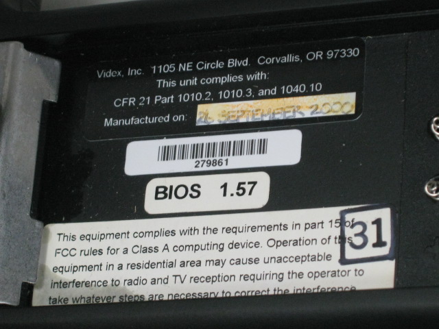 Videx OmniWand Portable Optical Barcode Reader Scanner Data Collection Terminal 4