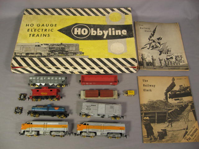 Vintage 1950s HO Hobbyline Train Set Western Pacific