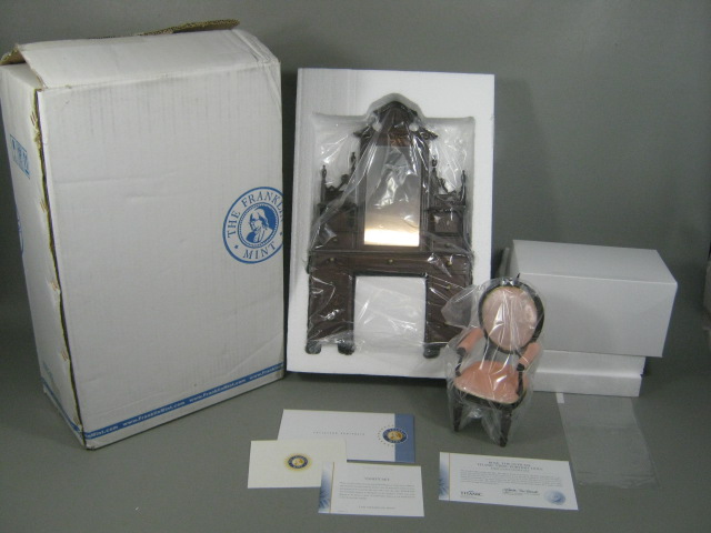 Franklin Mint Rose Doll Titanic First Class Vanity Set W/Chair COA In Box No Res