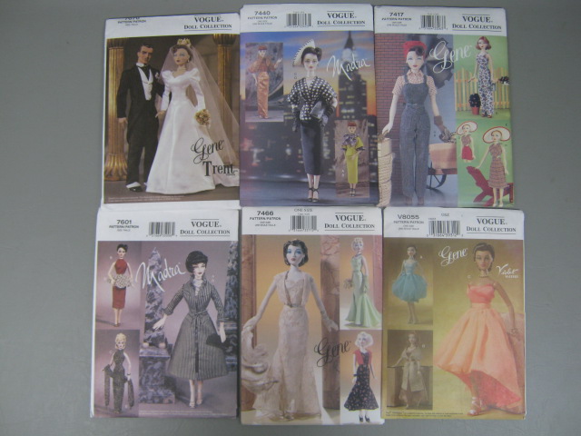 20 Vogue Craft Doll Collection Gene Trent Madra Dress Sewing Patterns Lot Uncut 1
