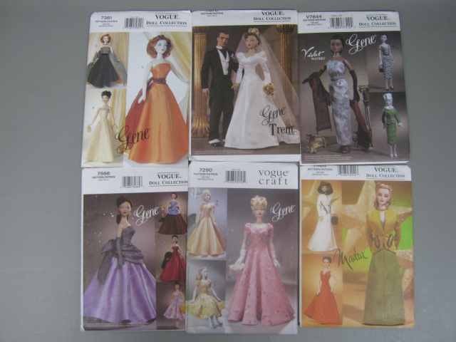 20 Vogue Craft Doll Collection Gene Trent Madra Dress Sewing Patterns Lot Uncut 5
