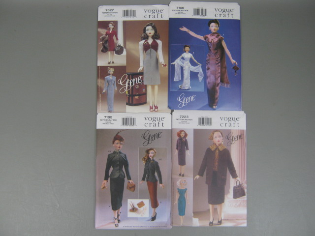 20 Vogue Craft Doll Collection Gene Trent Madra Dress Sewing Patterns Lot Uncut 9