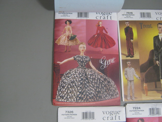 20 Vogue Craft Doll Collection Gene Trent Madra Dress Sewing Patterns Lot Uncut 13