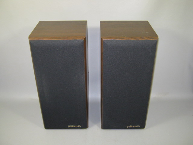 Polk Audio Monitor Series 5JR Bookshelf Main Stereo Speakers Dark Wood Cabinets