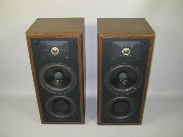 Polk Audio Monitor Series 5JR Bookshelf Main Stereo Speakers Dark Wood Cabinets 1