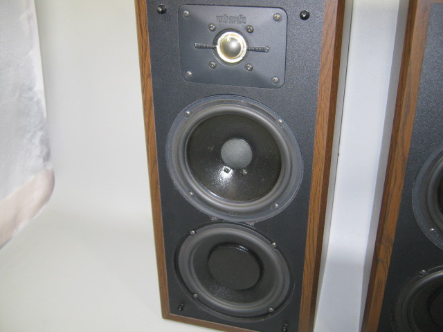Polk Audio Monitor Series 5JR Bookshelf Main Stereo Speakers Dark Wood Cabinets 2