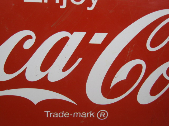 Large Vtg Enjoy Coca Cola Coke Metal Soda Advertising Sign 35" x 30" NO RESERVE! 5