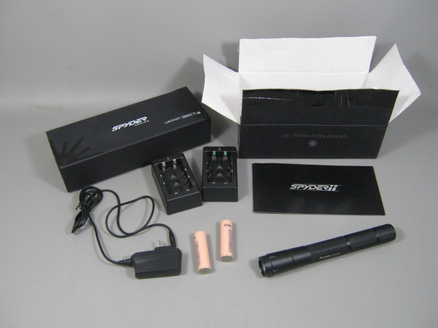 Wicked Spyder Series II 2 GX Green Laser Pointer 200-300mW + Box Charger Manual+