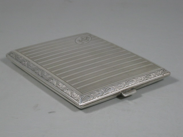 Vtg Antique 800 MF Silver Cigarette Case Germany 4 Ounces! No Reserve Price! 3